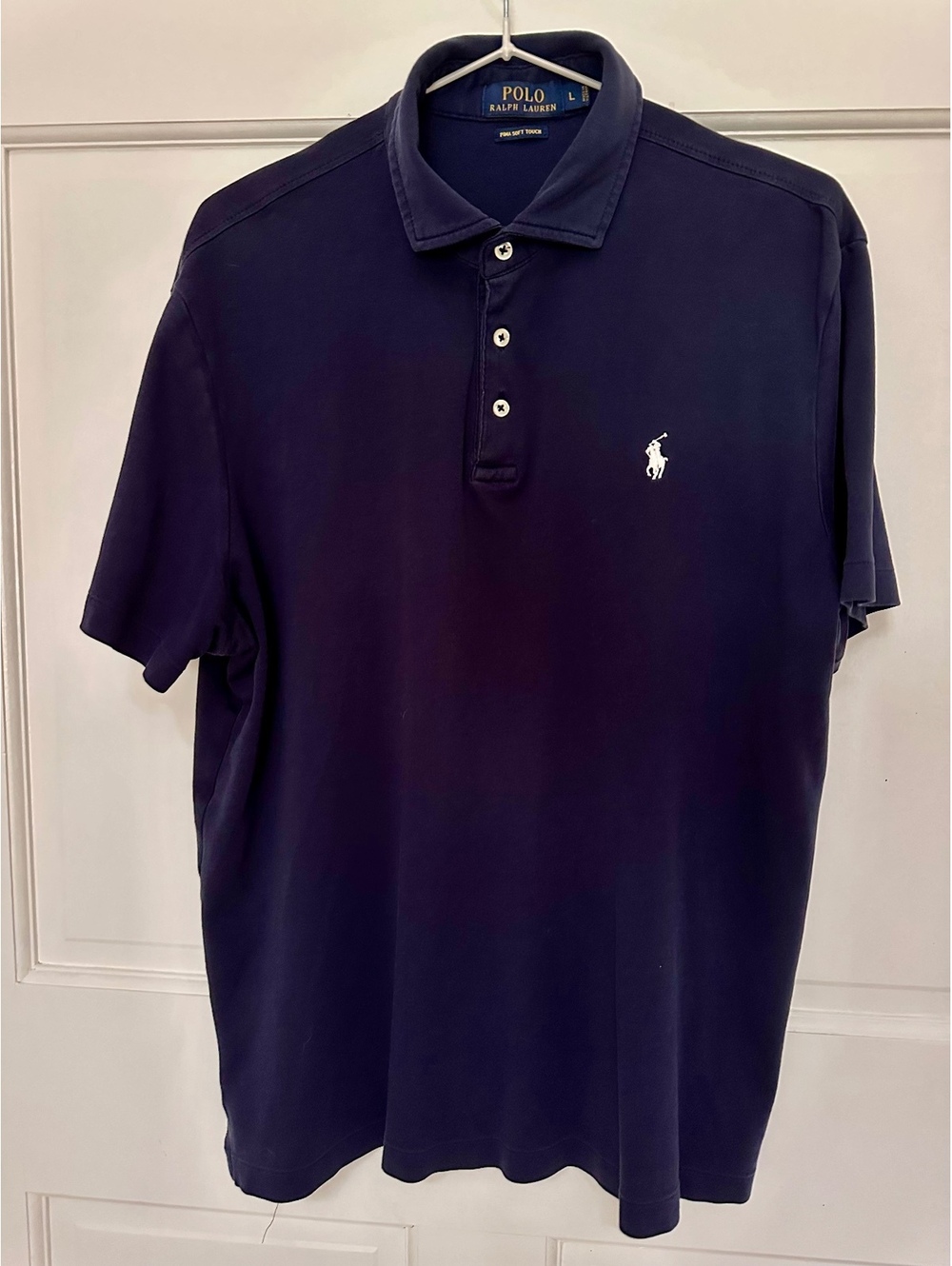 Ralph Lauren Navy Blue Short-Sleeve Polo Shirt Size L